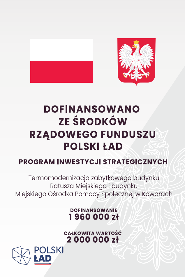plakat informacyjny o dofinansowaniu